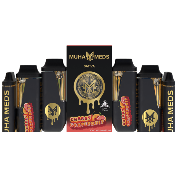 Muha Meds Cherry Grapefruit 2000MG: Premium THC Vape Cartridge for Max Flavor & Potency - Image 3