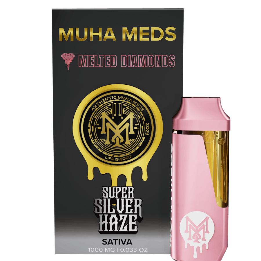 Super Silver Haze Melted Diamonds disposable, Muha Meds Diamond Disposable