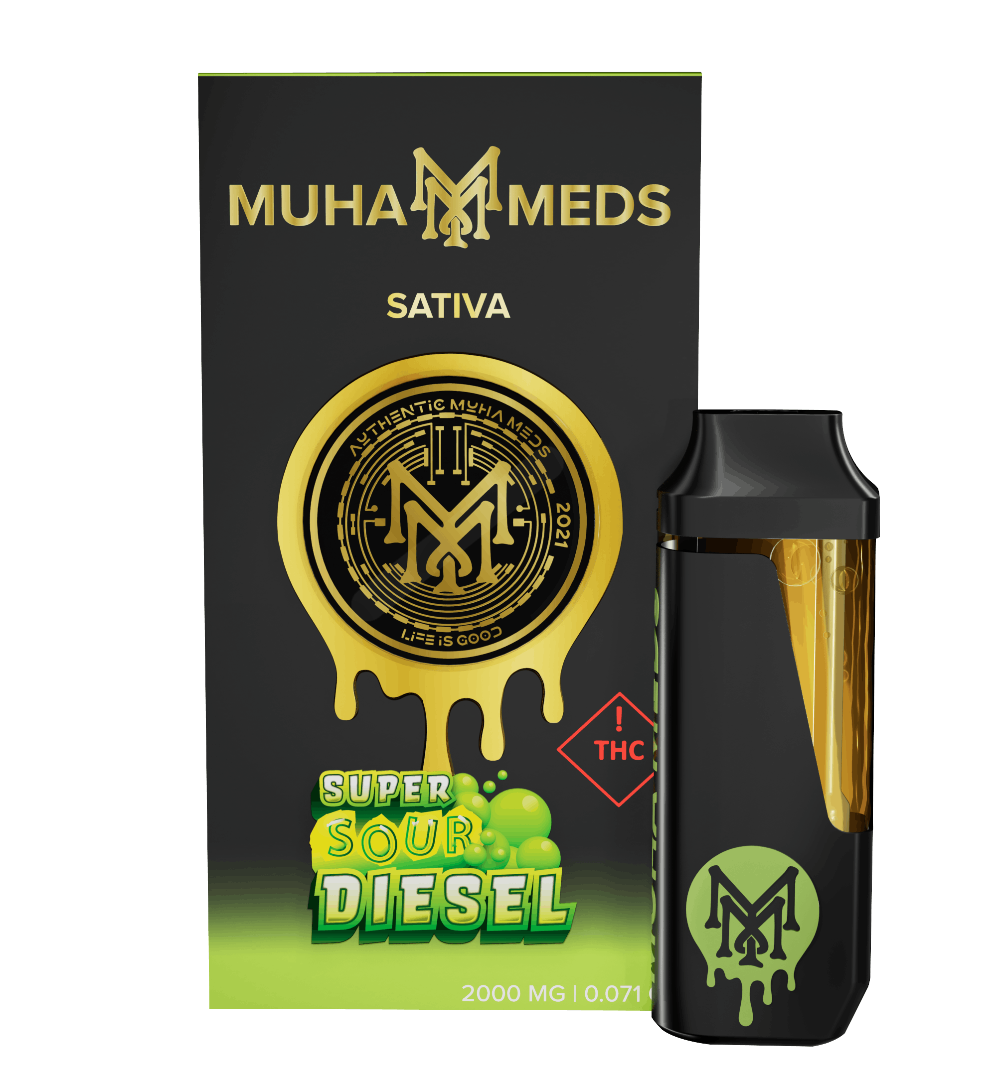 Muha Meds Super Sour Diesel 2000mg, Muha Meds Super Sour Diesel 2g, Muha Meds Super Sour Diesel cart